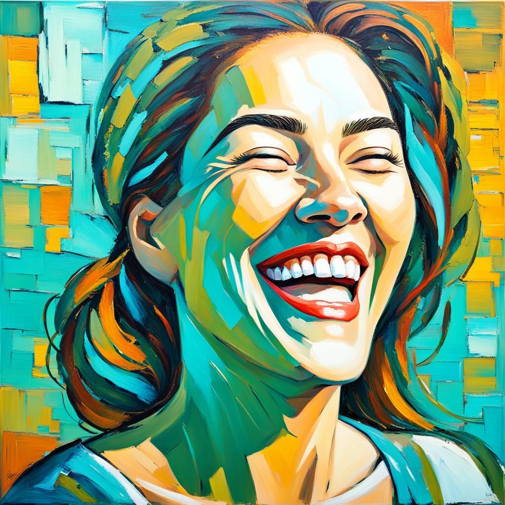 Beautiful Lady in Neo-Impressionist Expressionist Style