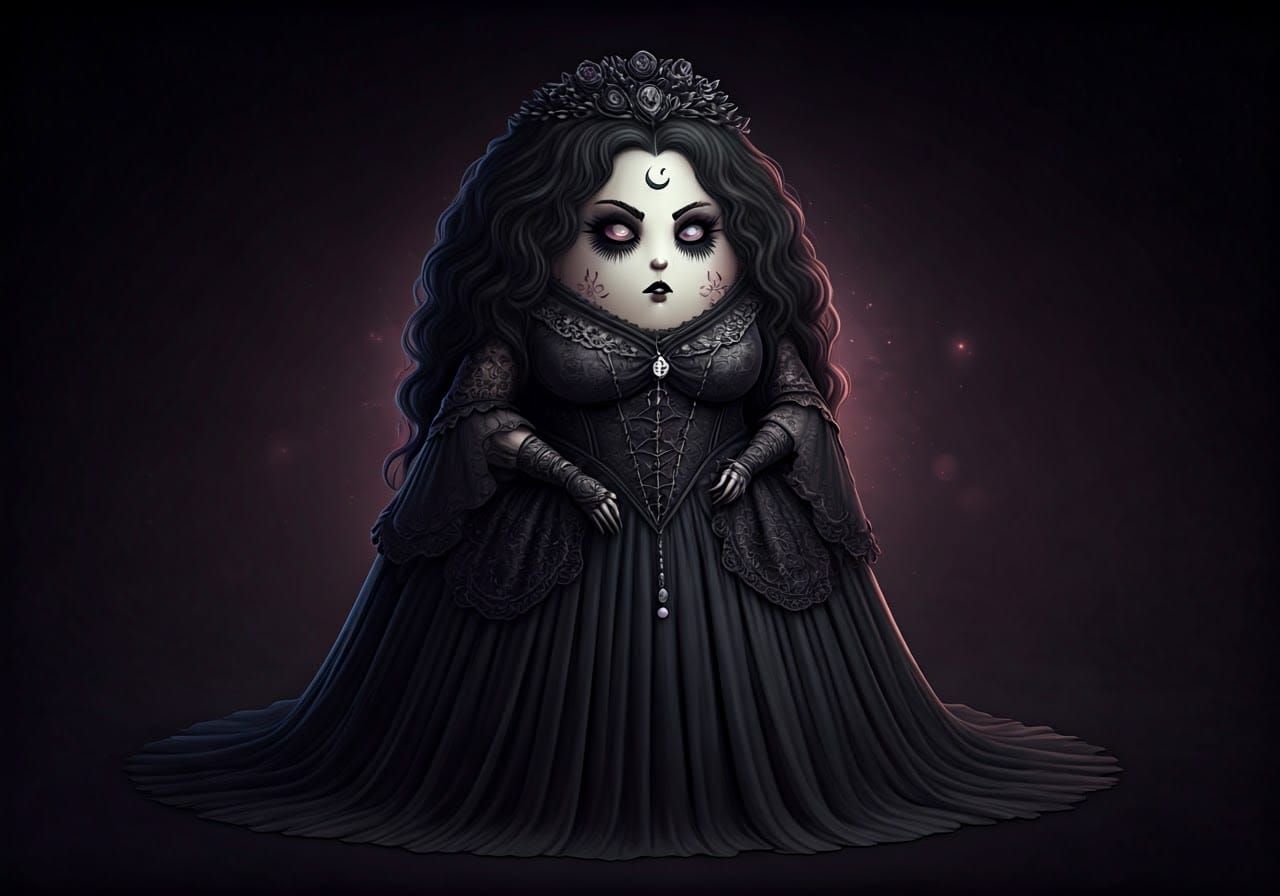 Gothic Egg in Dark Fantasy Attire