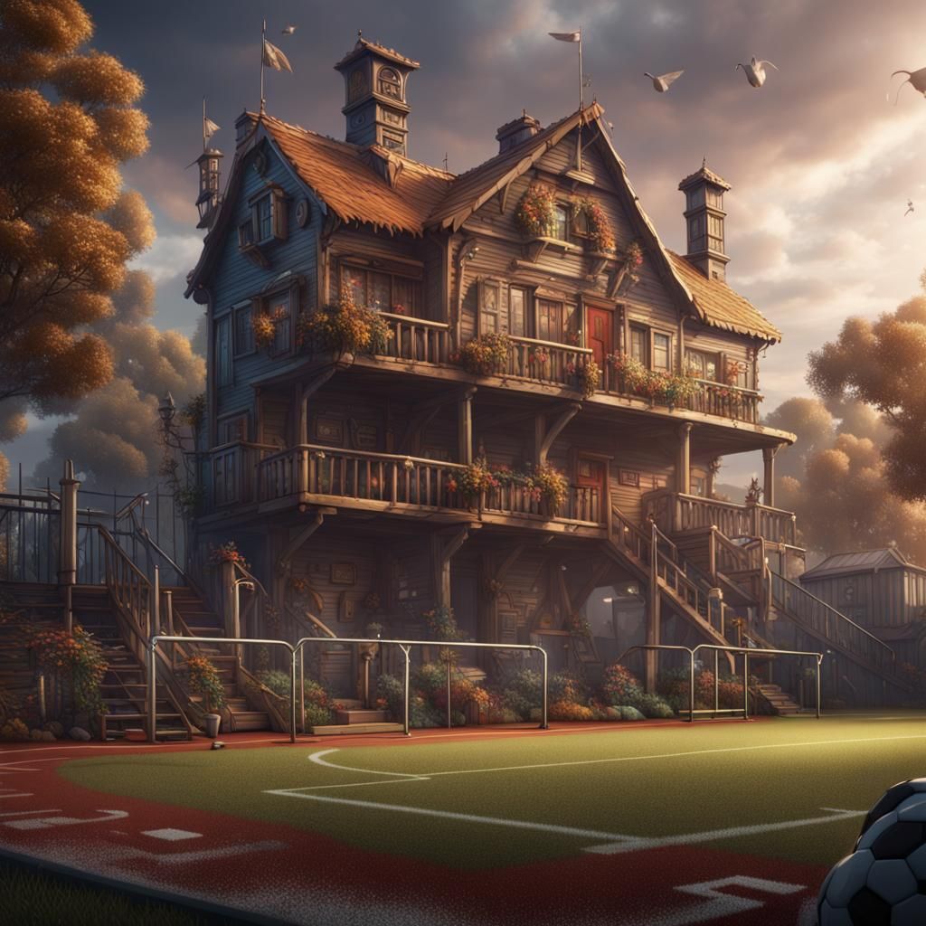 House on Football Field: Matte Painting in Unreal Engine