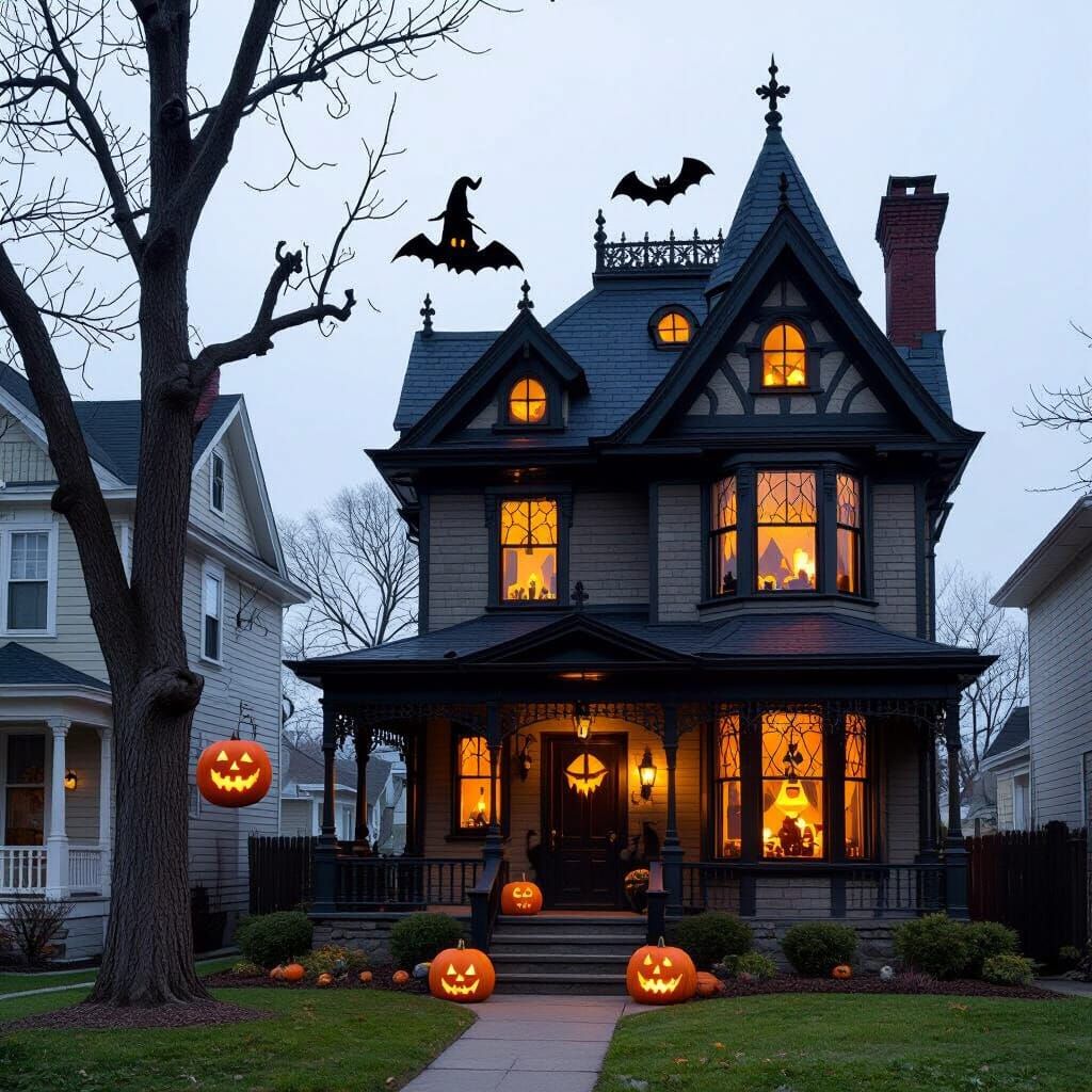 Spooky Halloween Houses Decorated for the Holiday