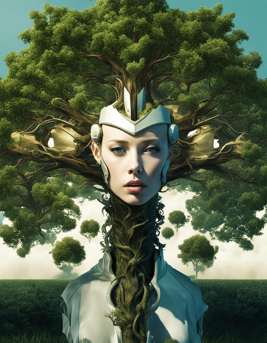 Andromorphic Entity Emerges: Glitch Art Character Design