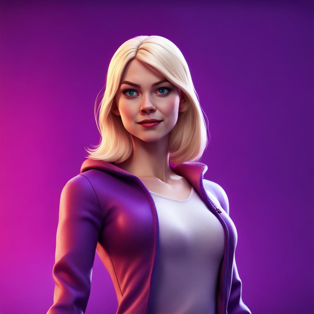 Gwen Stacy Marvel: 3D Digital Art