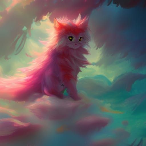 Pink Kitten in a Candyland Wonderland