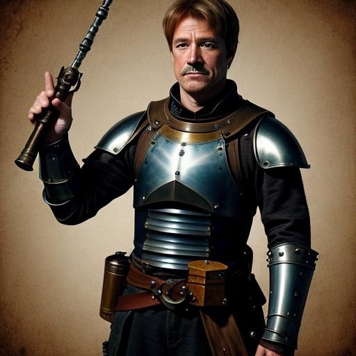 Steampunk Knight: Captain Mal Reynolds Digital Art