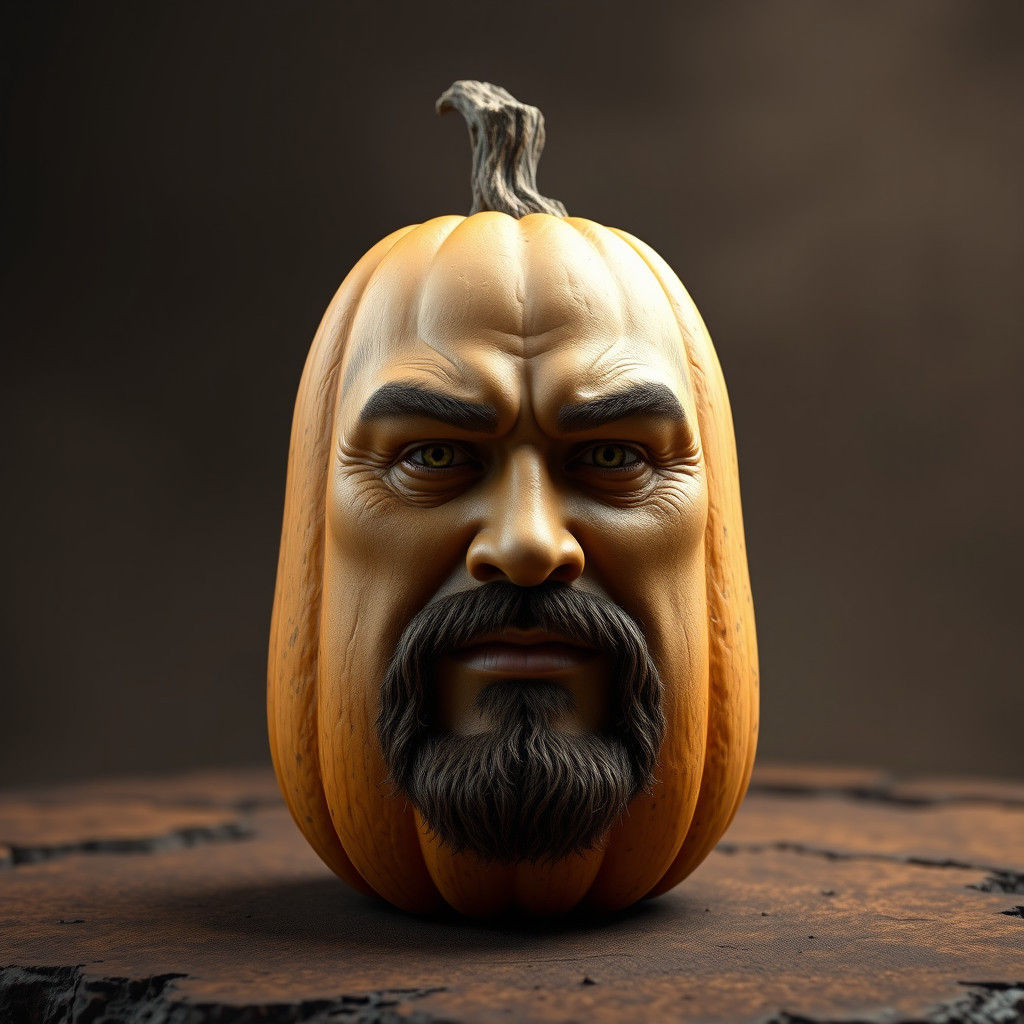 Butternut Squash Jason Momoa Likeness in 3D