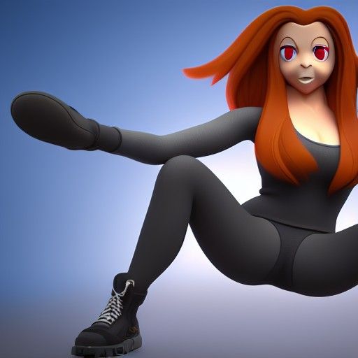 Kim Possible in Highschool DxD Style: 8K Hyperrealistic Digi...