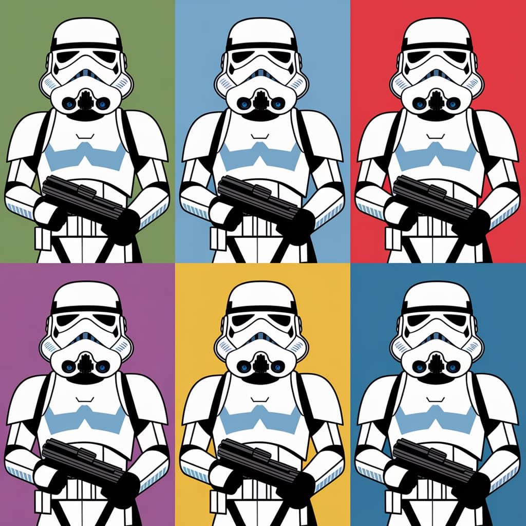 Pop Art Stormtroopers in Warhol Style