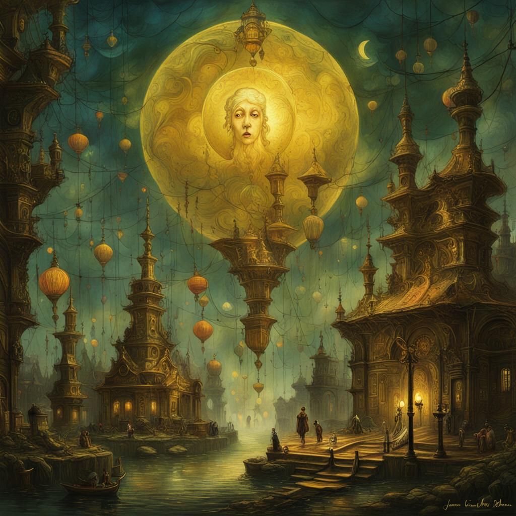 Neon Retro Grotesque Fantasy Masterpiece