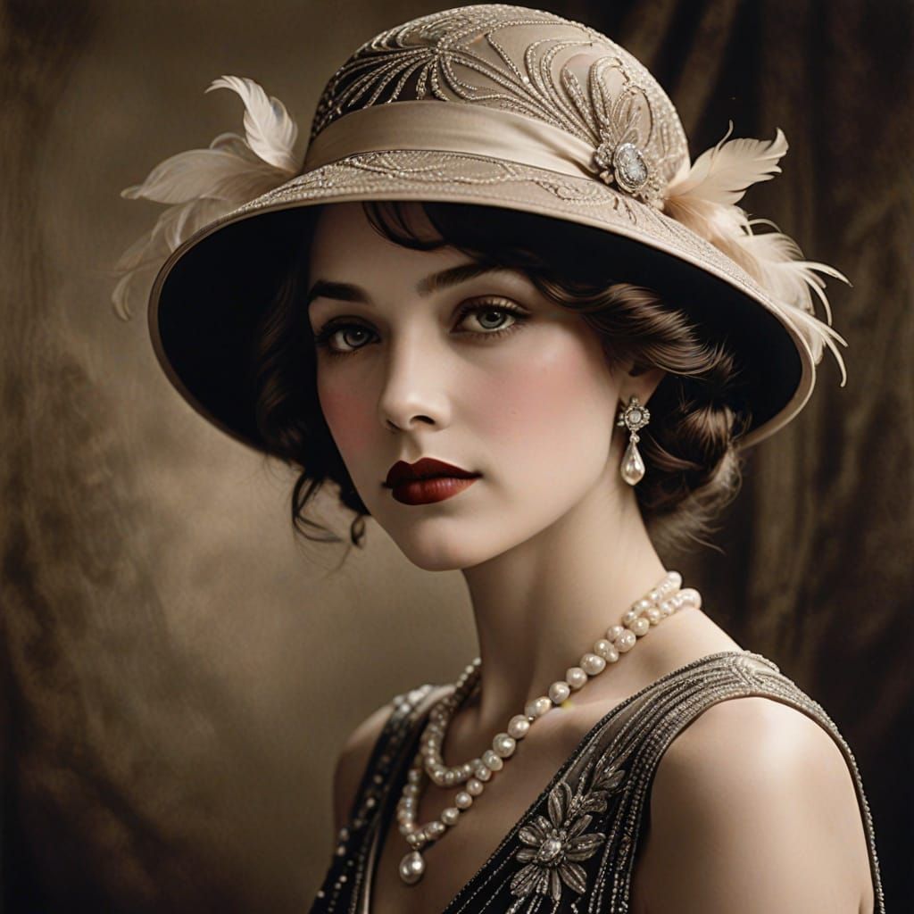 Roaring Twenties Elegance Captured in a Portrait