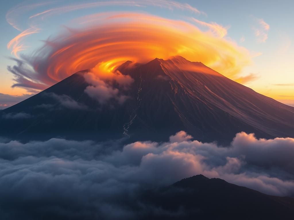 Ethereal Lights Over Kilimanjaro at Dusk