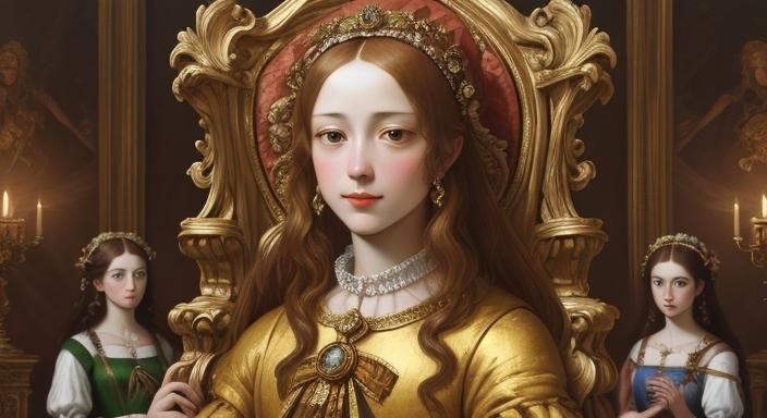 Venus Surrounded by Putti in Renaissance Oil Painting