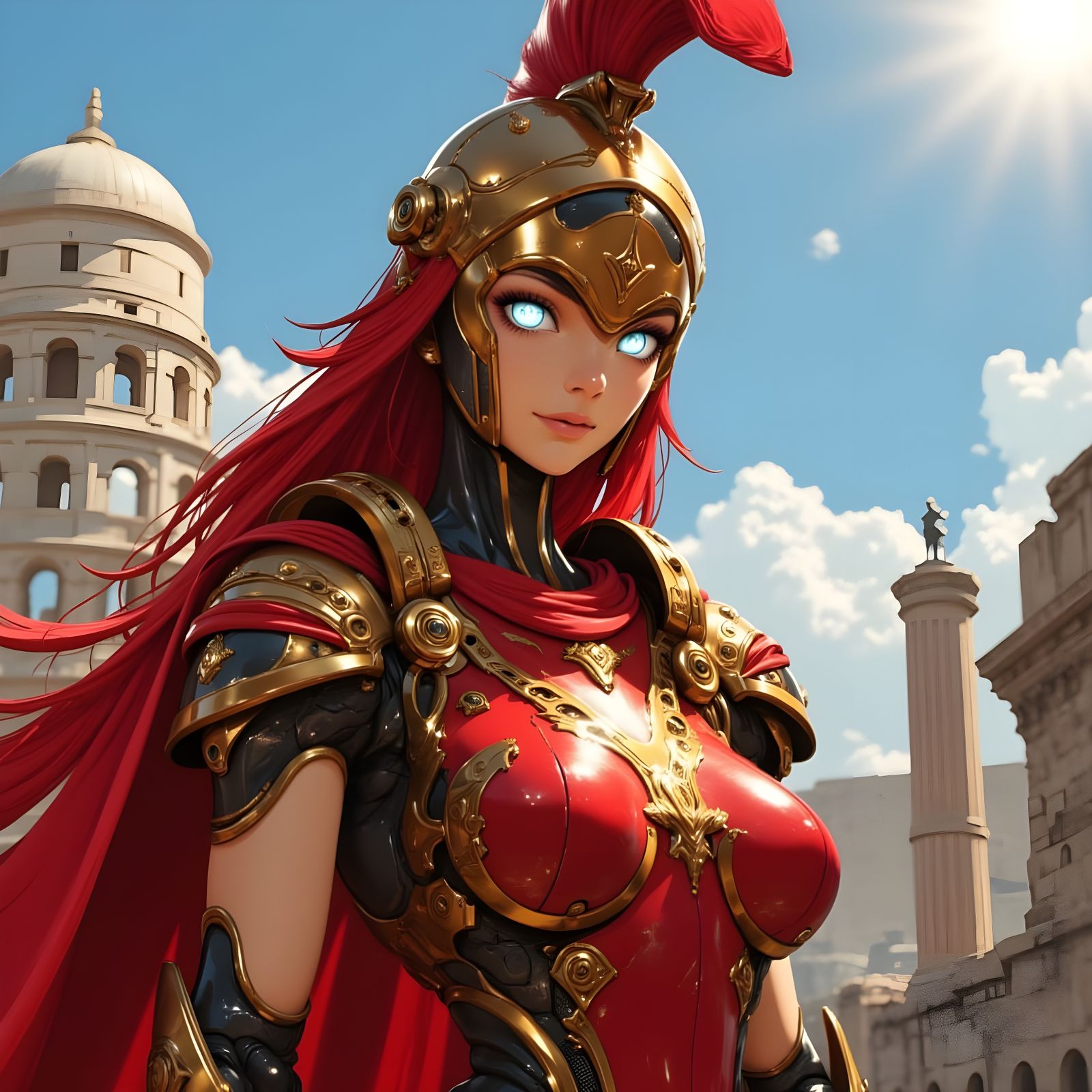 Roman Legionnaire Centurion in Futuristic Armor