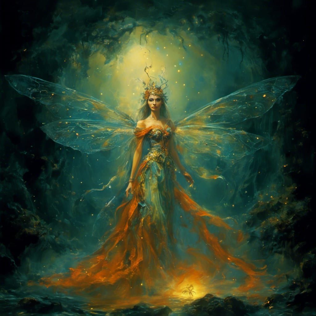 A beautiful Fairie of Morrowind .by Roger Dean <lora:MJ6 Dar...