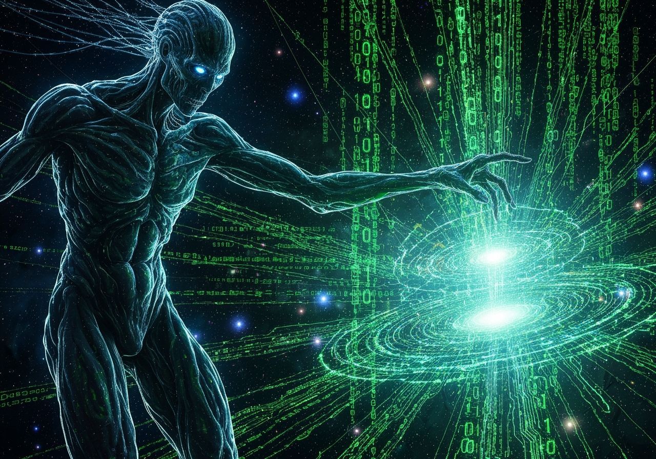 Cosmic Entities Weaving Universes from Code Matrix