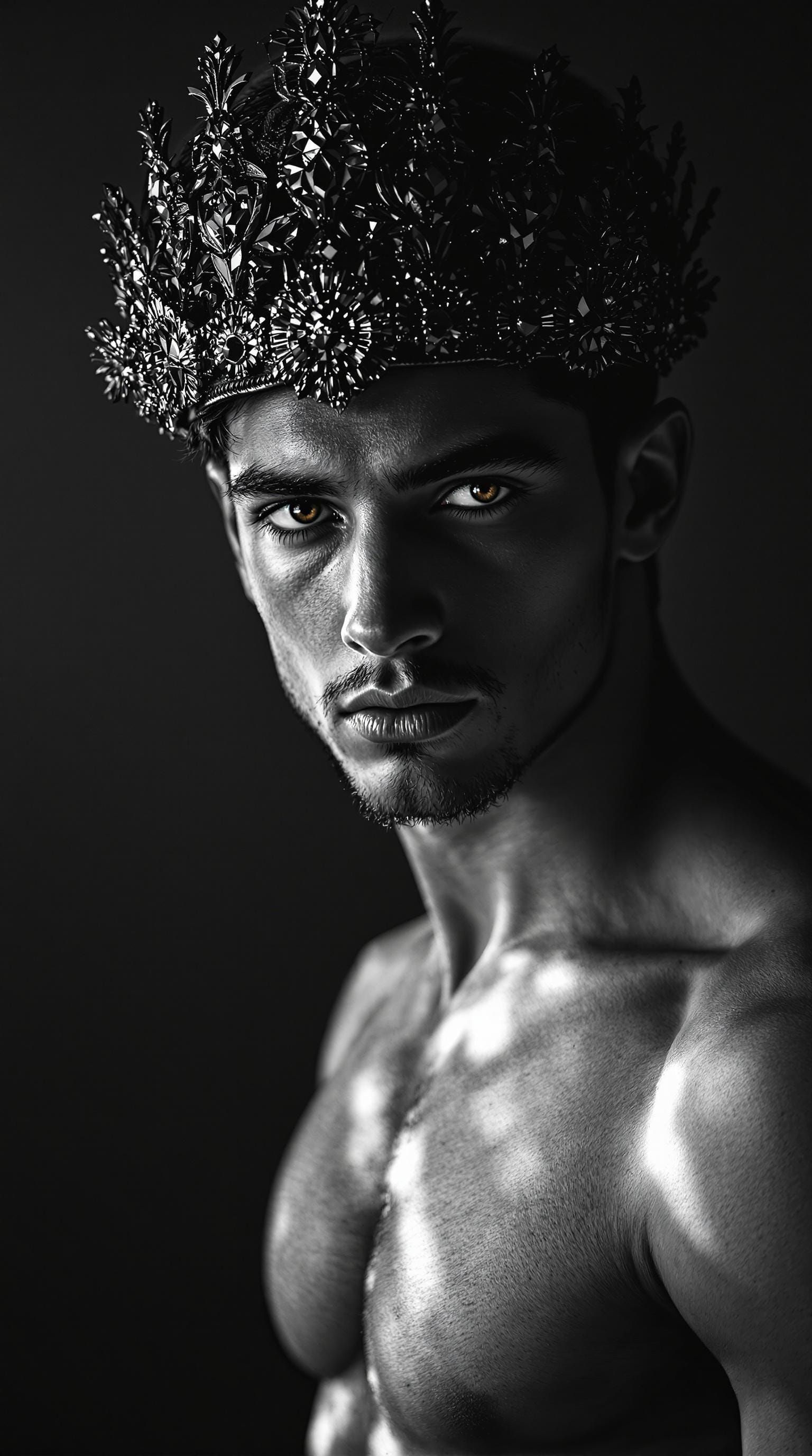 Regal Male Portrait in Dark Fantasy Style