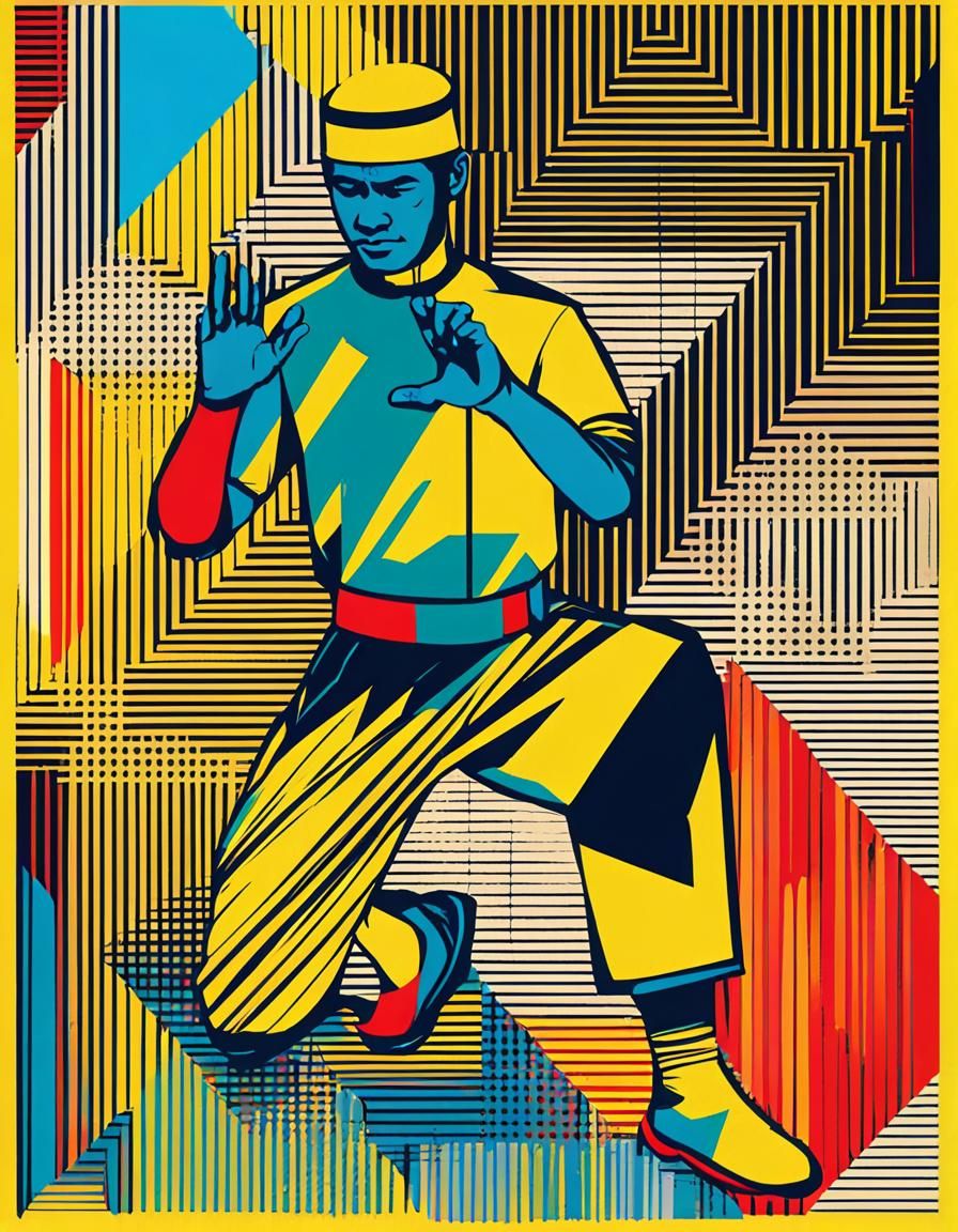 Silat Pop Art Screen Print in 8K