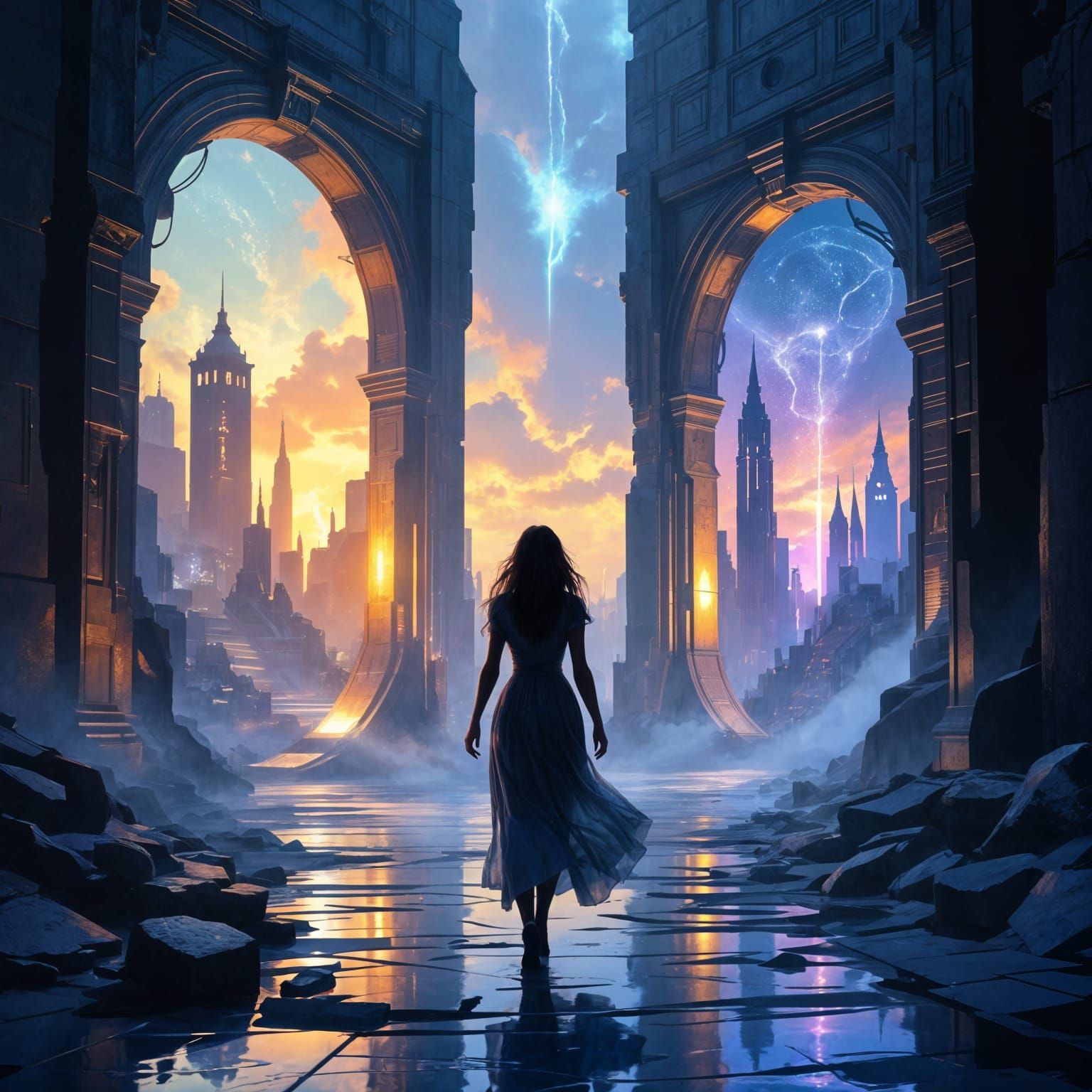 Woman Steps Through Time Portals Seeking Love