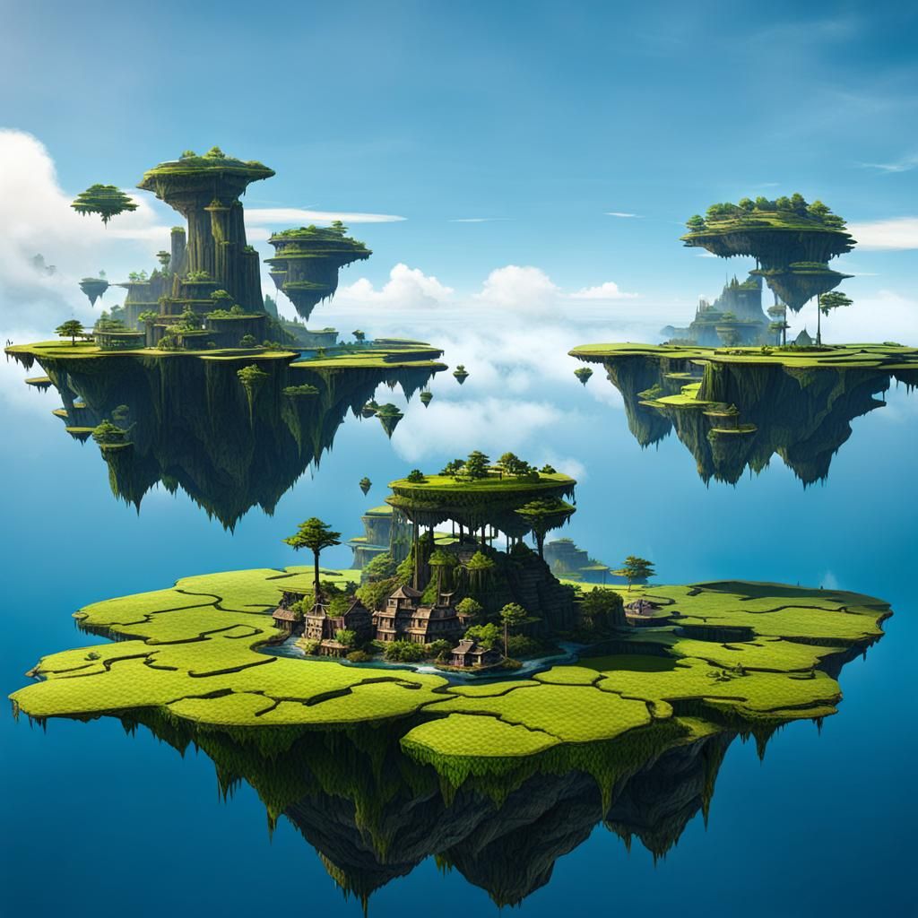 Dreamy Floating Islands in the Sky