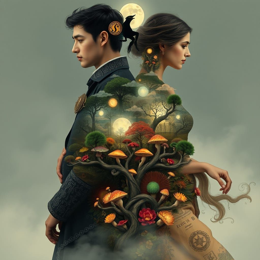 Ethereal Figures in Dreamlike Fantasy Art