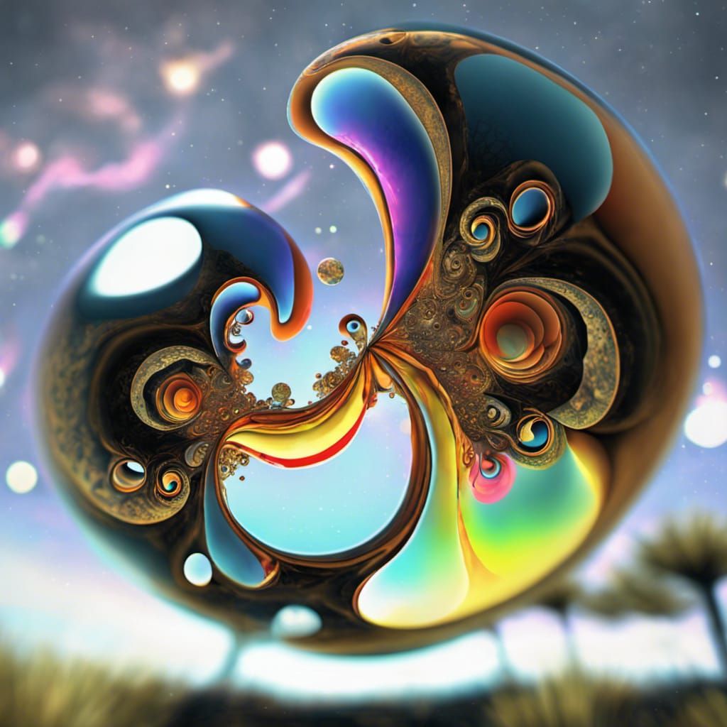 Abstract Fractal Art with Dreamy Lighting