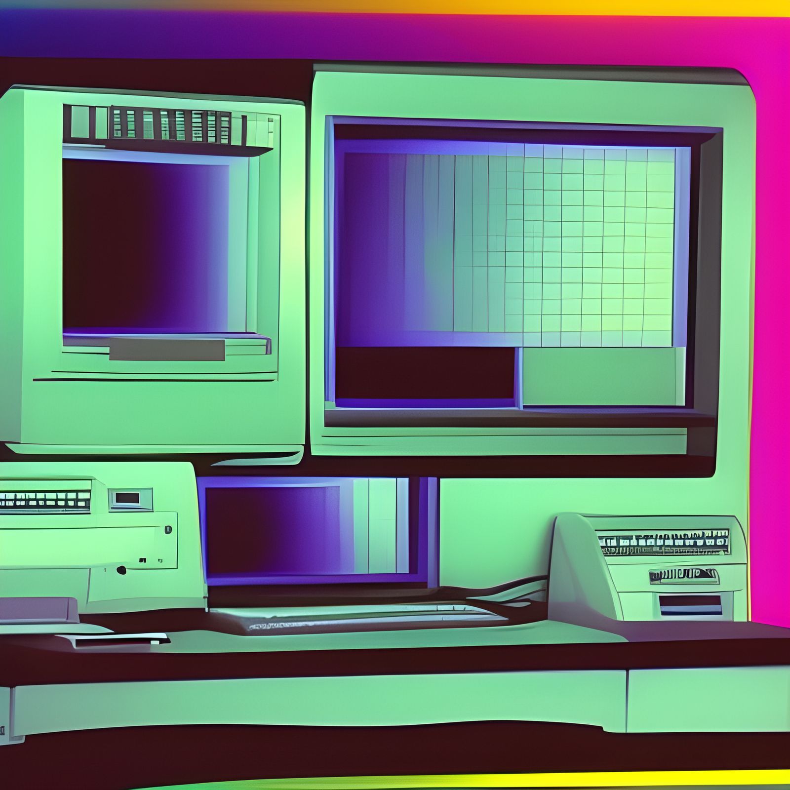 Vaporwave Windows XP Computer Setup