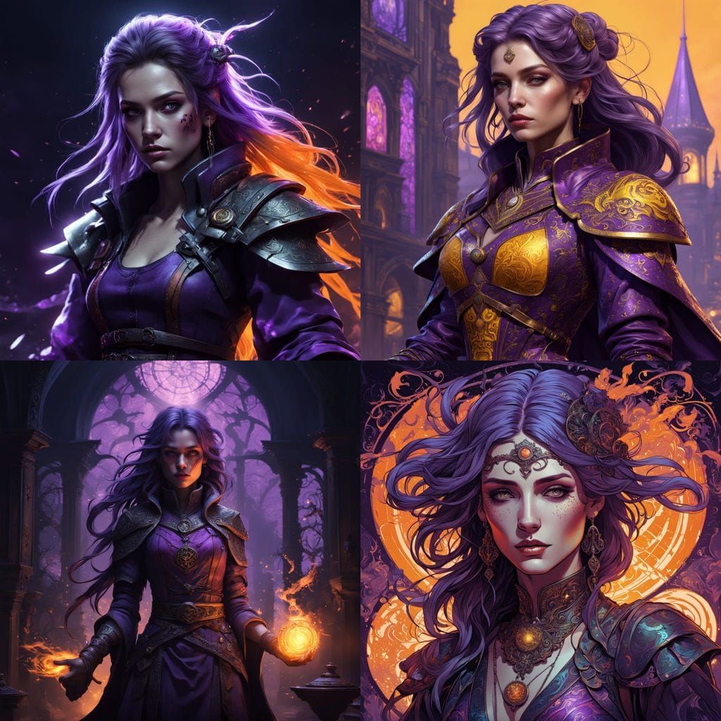 Cyberpunk Pirate Sorceress in Vibrant, Dark Fantasy