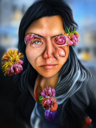 AI Generated Colorful Flowers