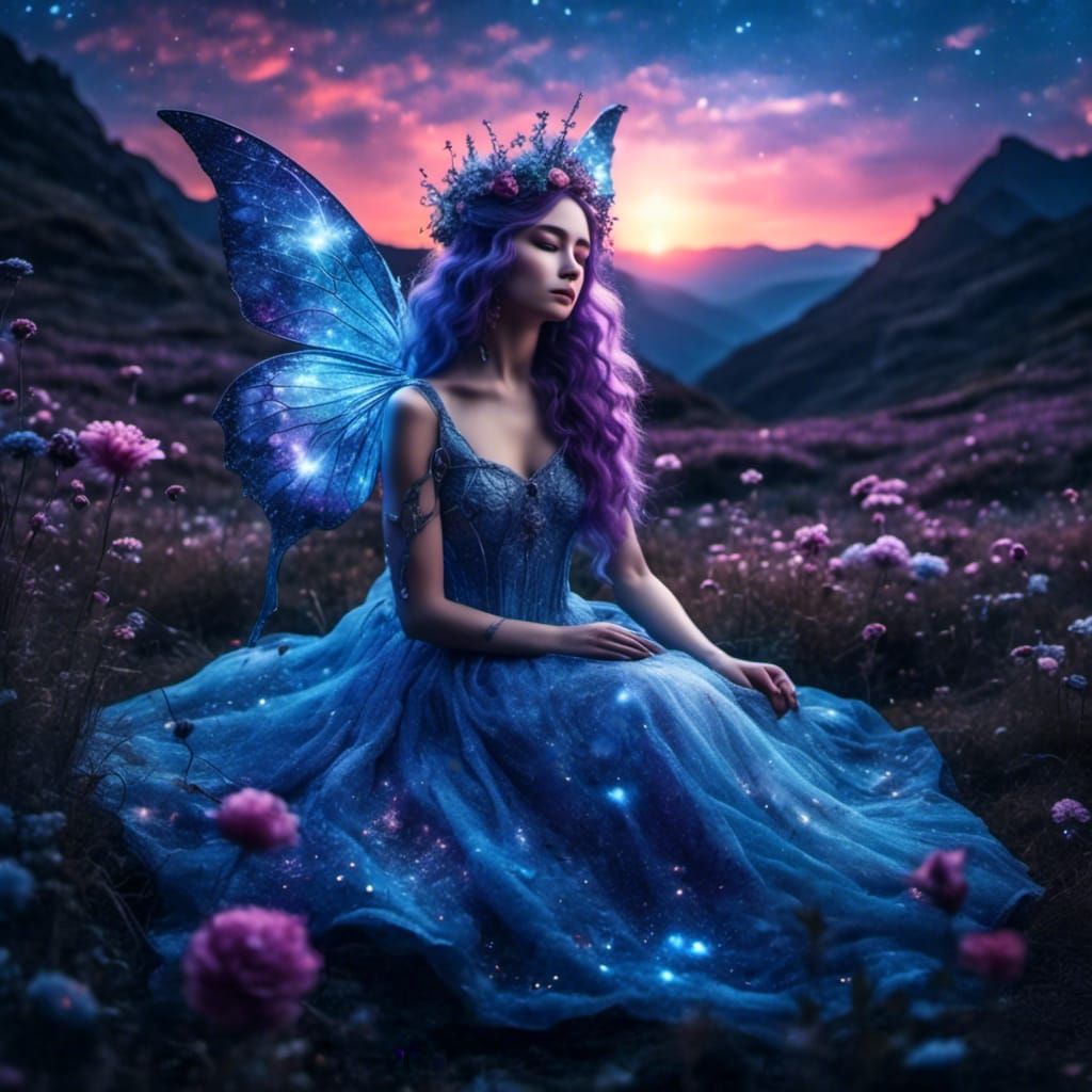 Delicate Fairy Queen in Night Sparkle Style