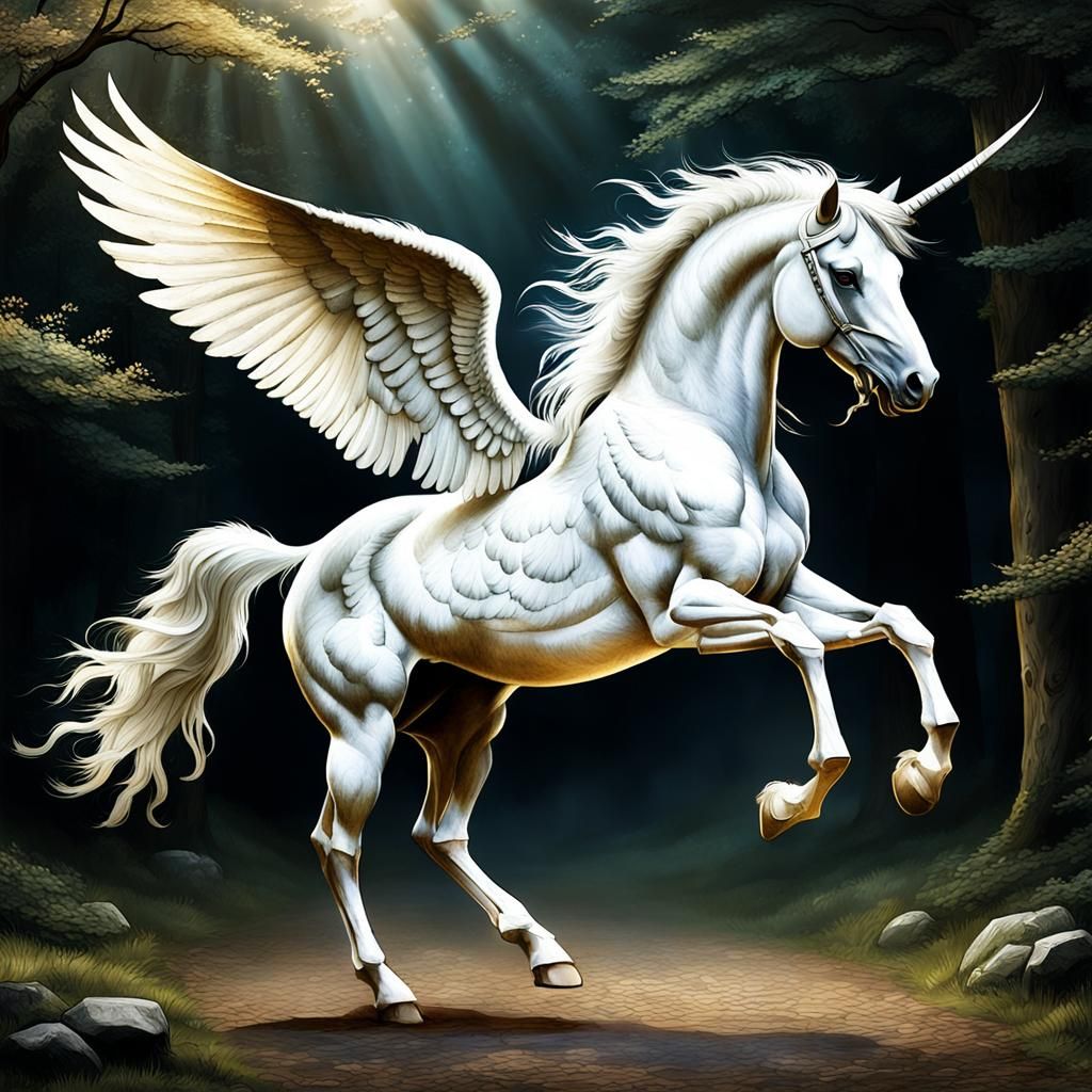 Mythical Pets in Dark Fantasy Style