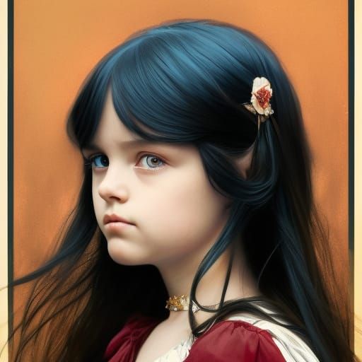 Beautiful Princess Portrait in Digital Art Style