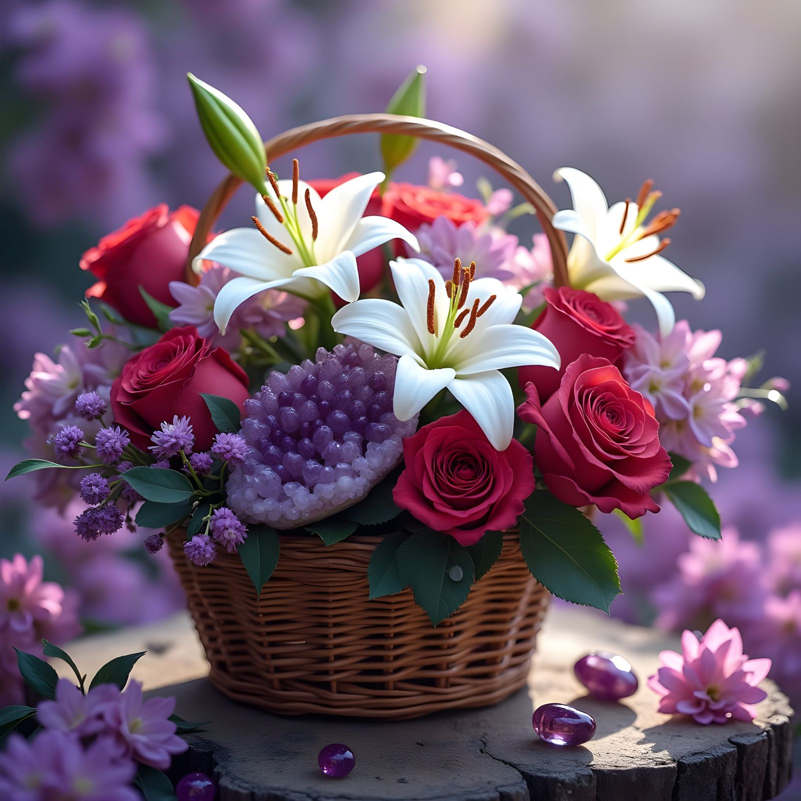 basket of flowers
