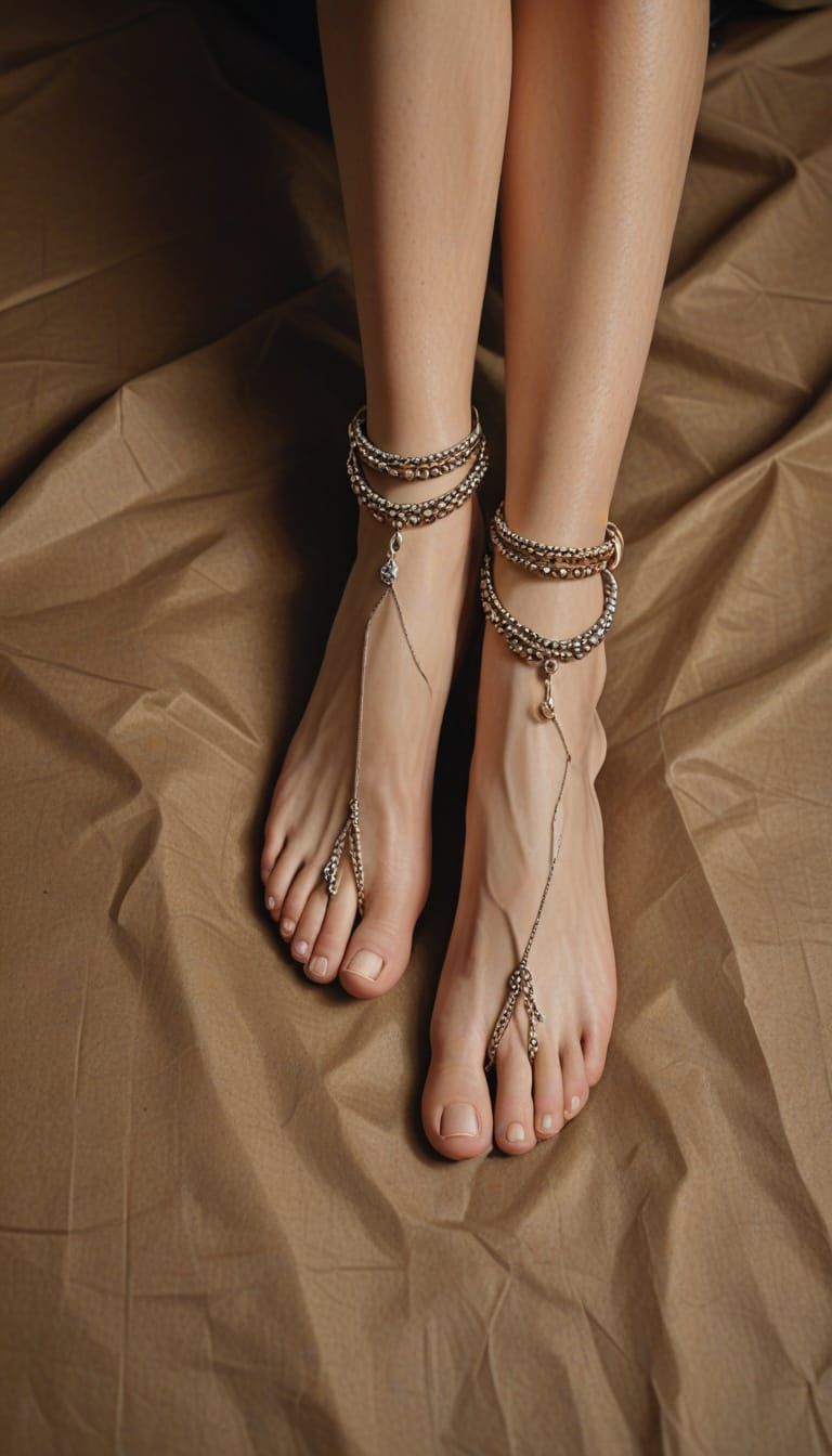 Hyperrealistic Feet in Luxurious Brown Hues