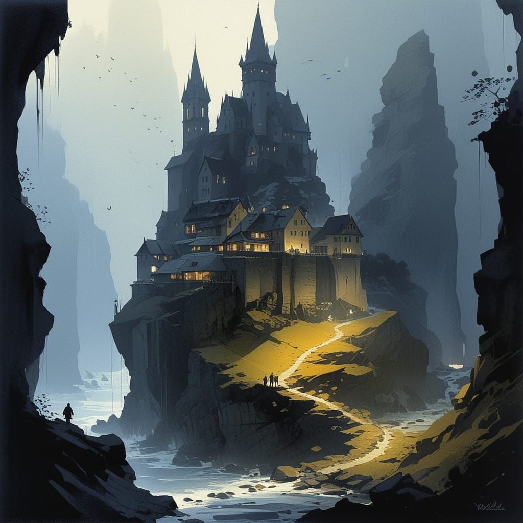 Grimdark Watercolor Painting