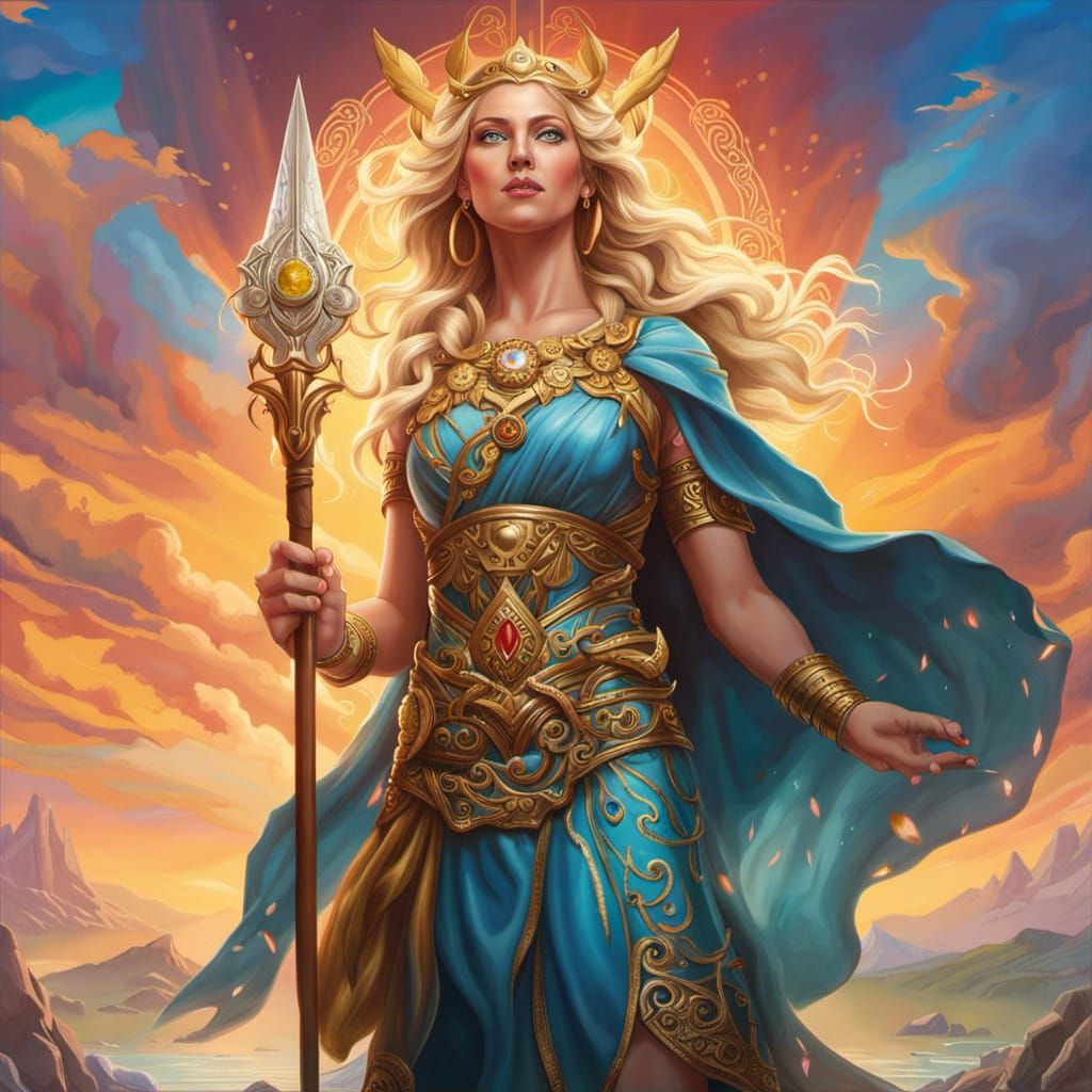 Hyperrealistic Portrait of Norse Goddess Freyja