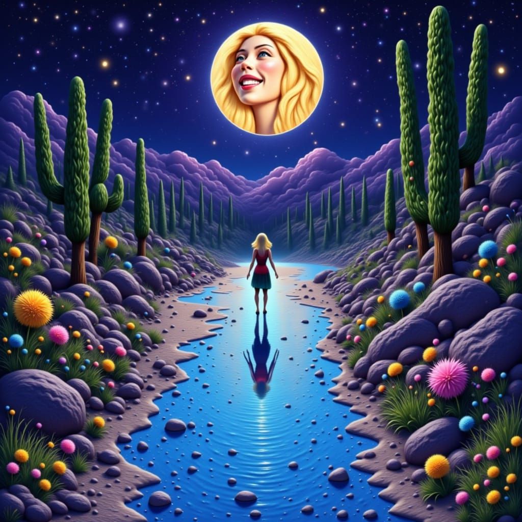 Joyful Woman Bathed in Light