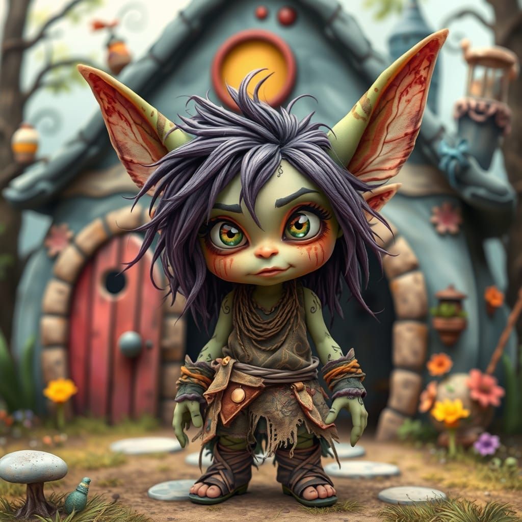 Boho Hulk Pixie in Bohemian Whimsy Style