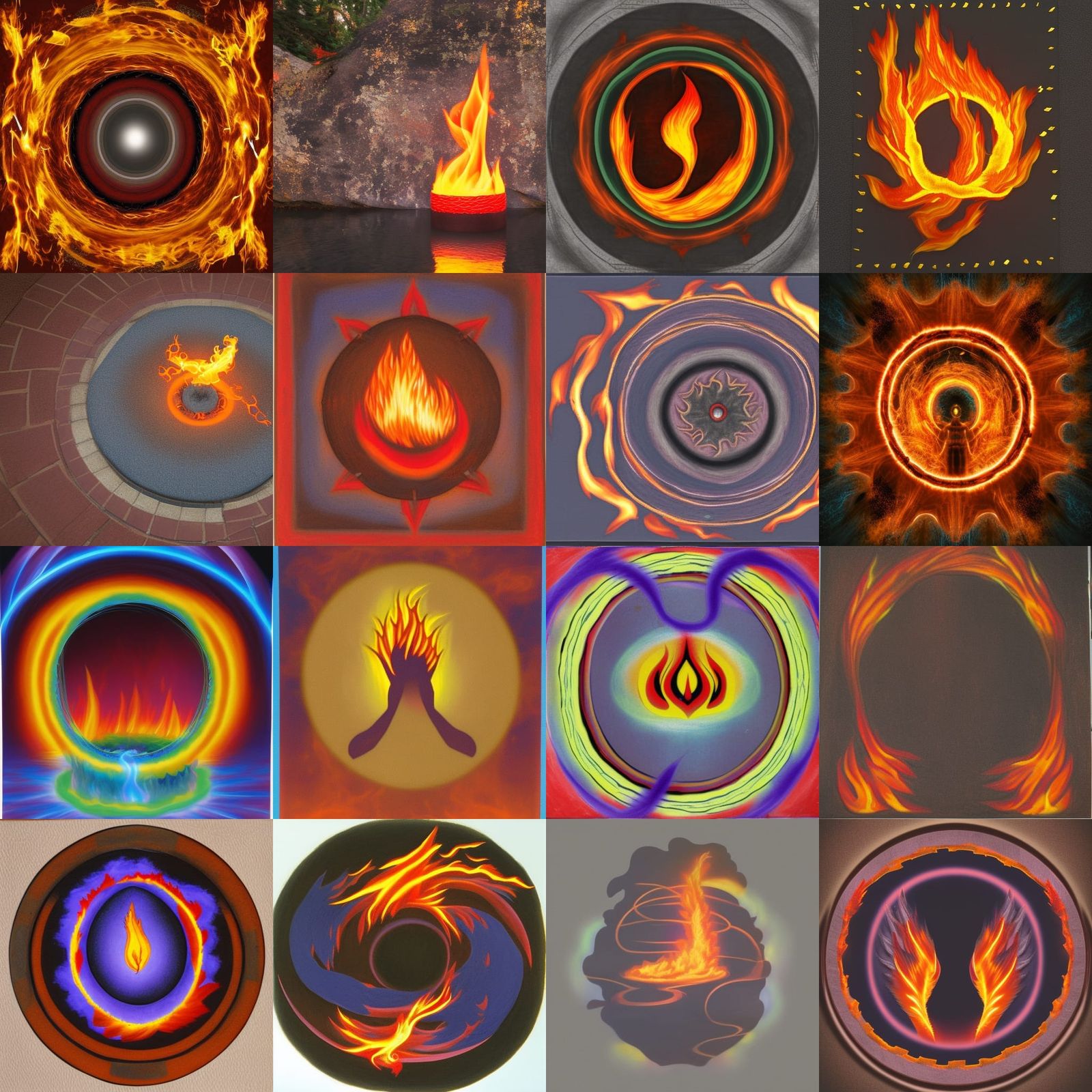 Floating Fire Portal to Another World
