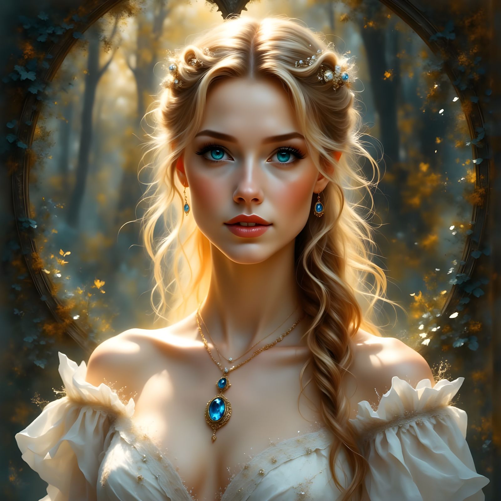Norse Goddess of Love in Ethereal Fantasy Portrait