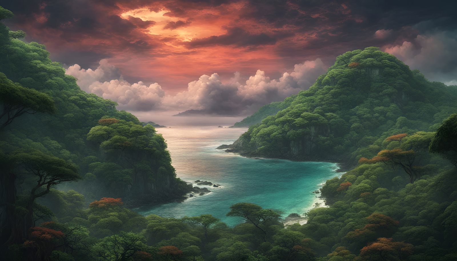 Colorful Iriomote-jima: A Digital Matte Painting