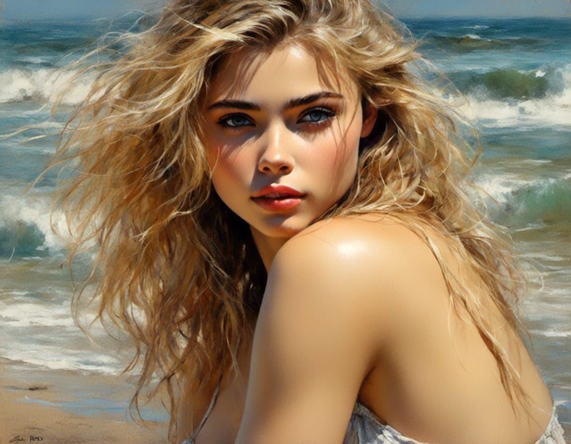 Chloe Grace Moretz Portrait in Romantic Style