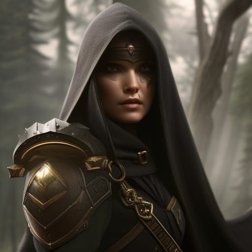 Gnome Ranger and Vulture in Dark Fantasy Style