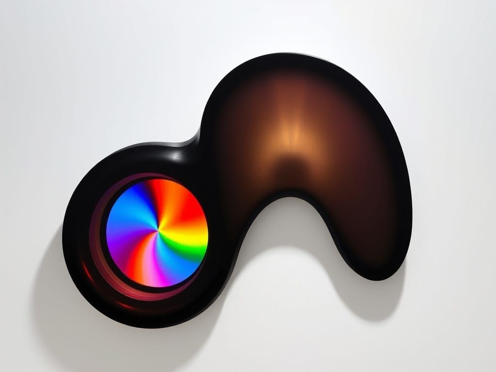 Abstract Rainbow Prism Art in Fontana Style