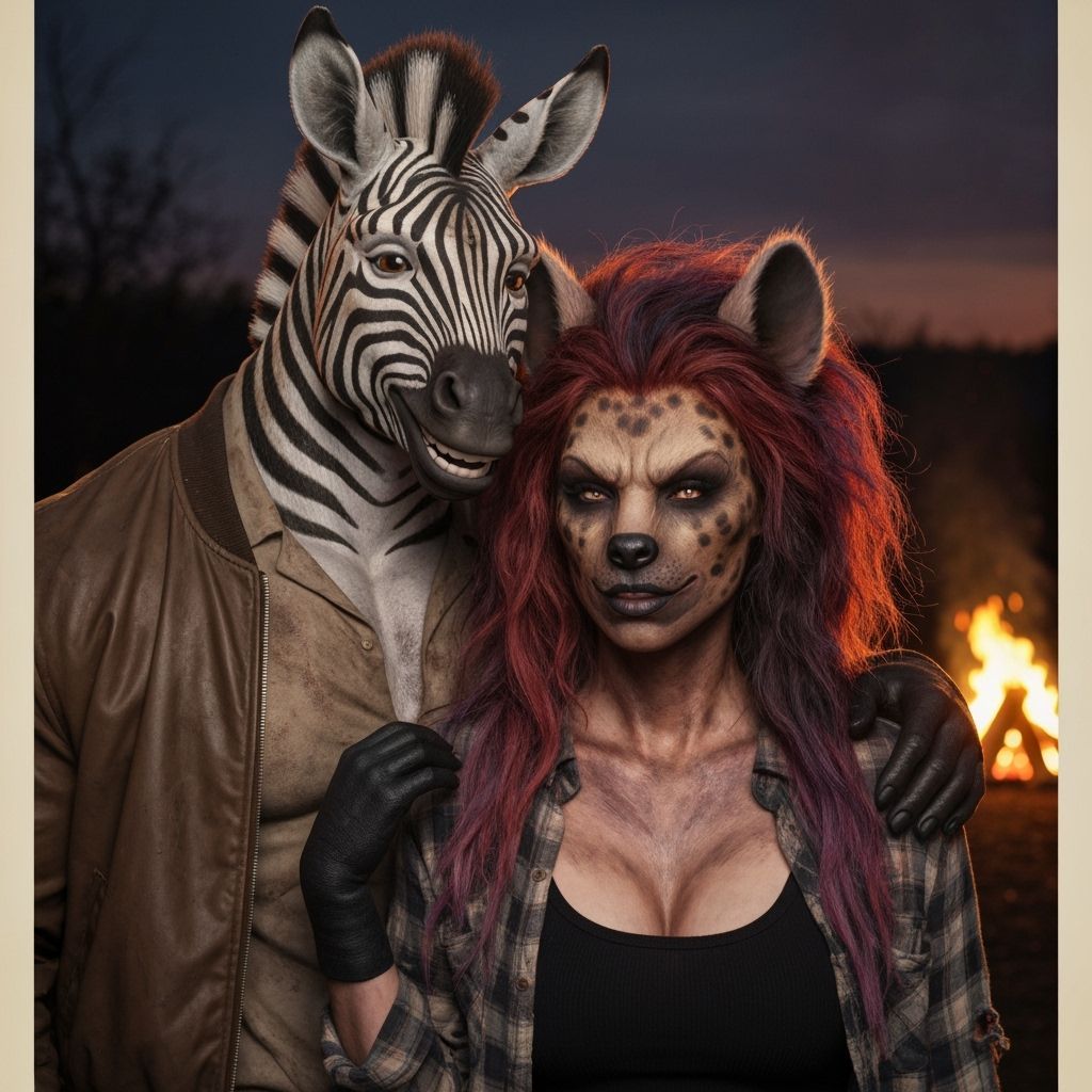 Anthropomorphic Couple in Dark Romance Photography