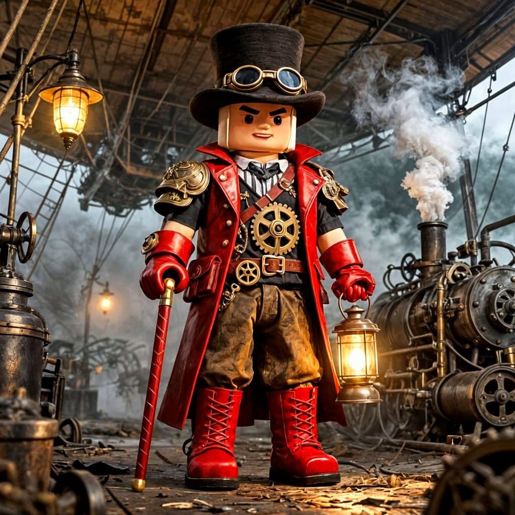 Steampunk Roblox Character Outfit with Cool Accessories