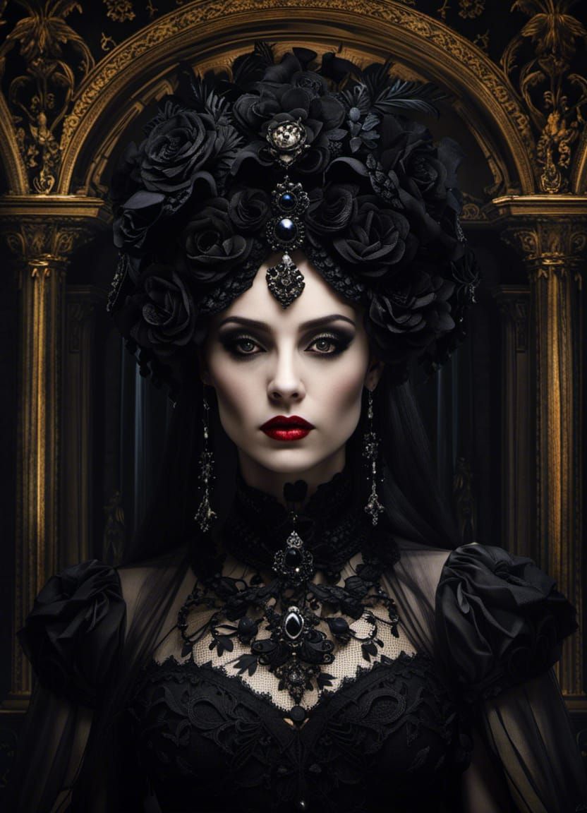 Gothic Opera Singer in Victorian Operahouse