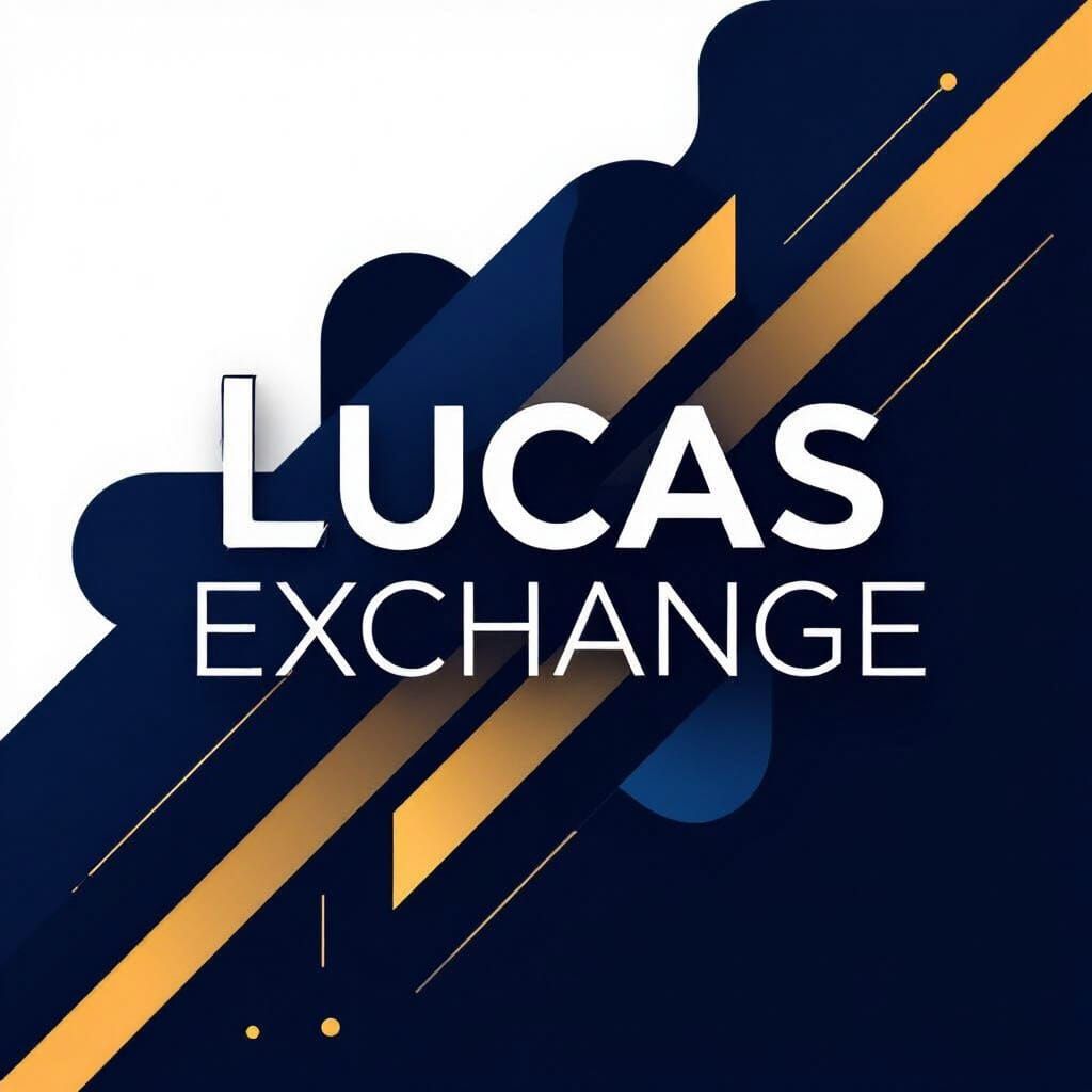 Lucas Exchange Logo in Modern Geometric Style