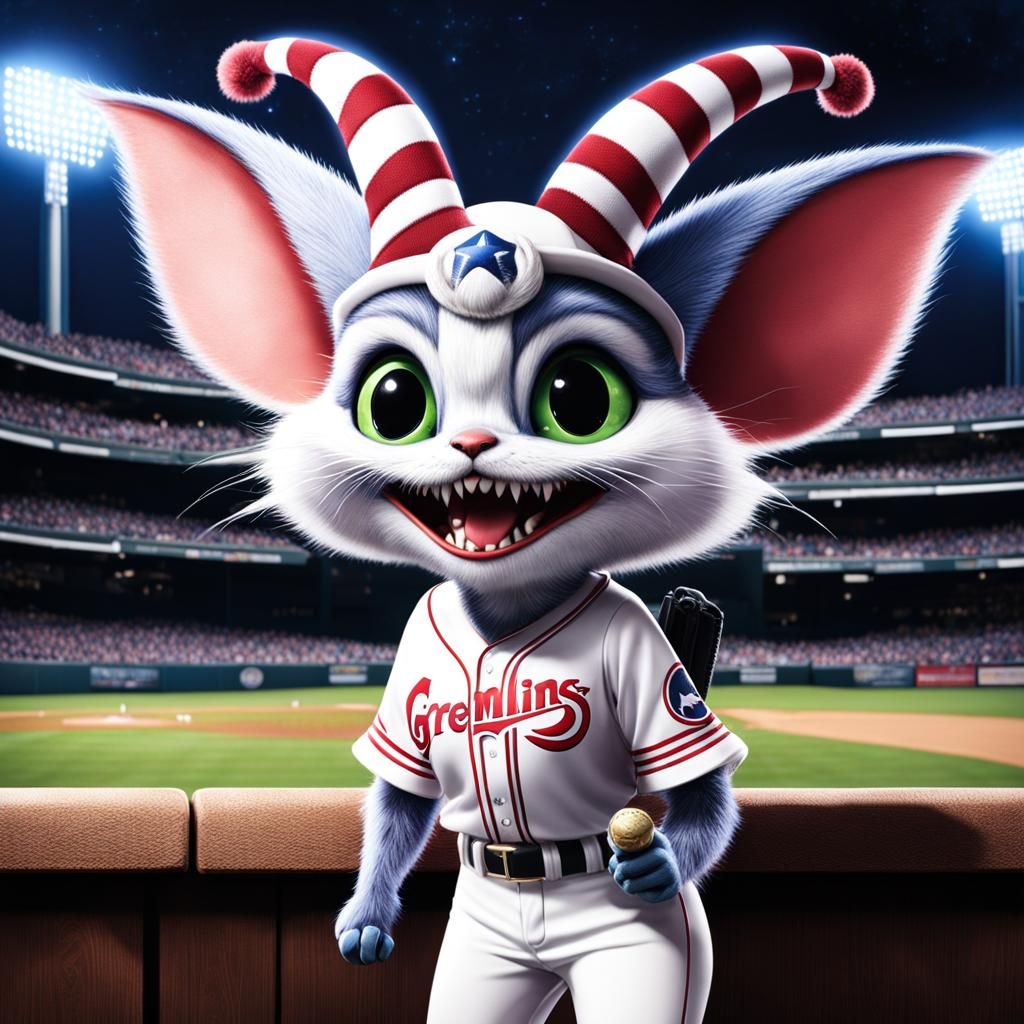 Creepy Cute Alien Gremlin Plays Intergalactic Baseball