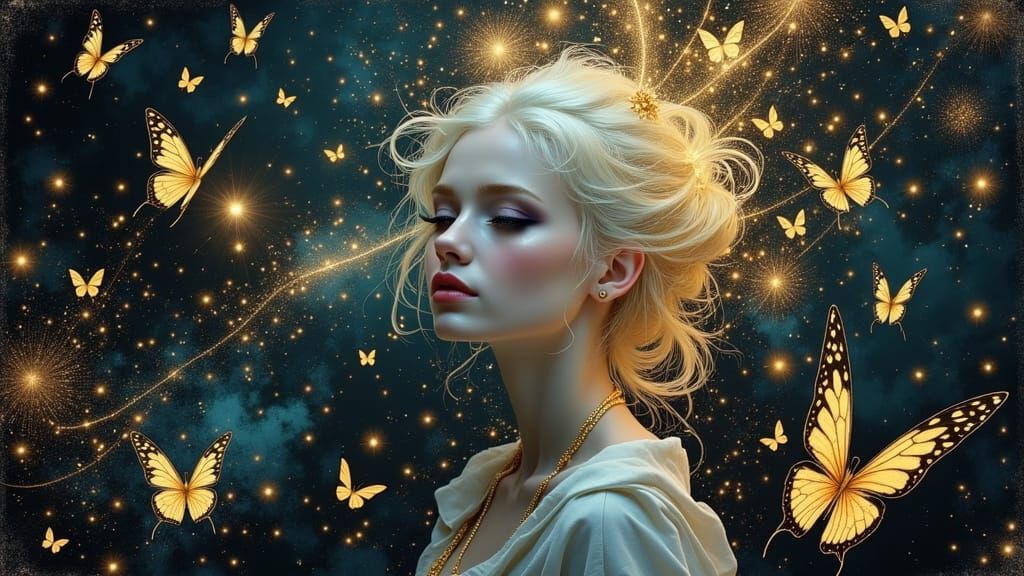 Mysterious Fairy in Divine Oil Painting Style