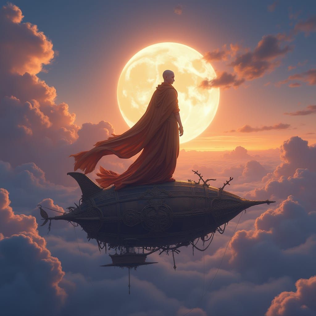 Avatar Aang in Majestic Earth Kingdom Airship