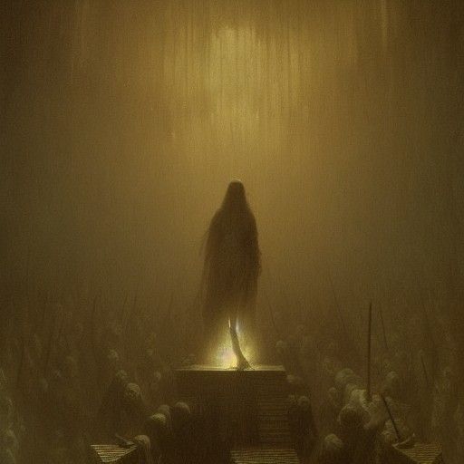 Dark Surreal Landscape of Anger in Doré Style